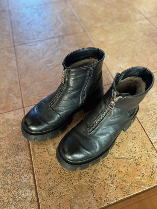 Зимові жіночі шкіряні ботінки 39