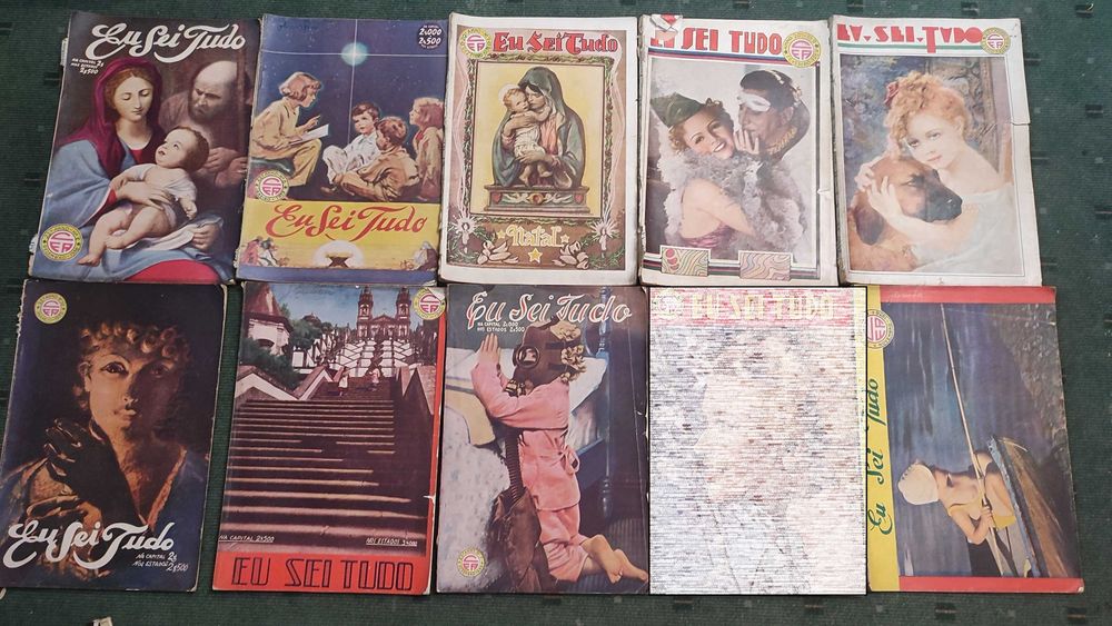 Lote 15 Revistas Brasileiras Eu sei tudo - Anos 30 e 40