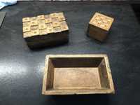 Drewniane indyjskie szkatułki