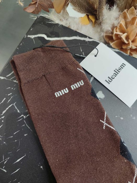 Шкарпетки Miu Miu Wool And Cashmere Socks Tobacco