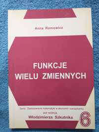 Funkcje wielu zmiennych Anna Romowicz