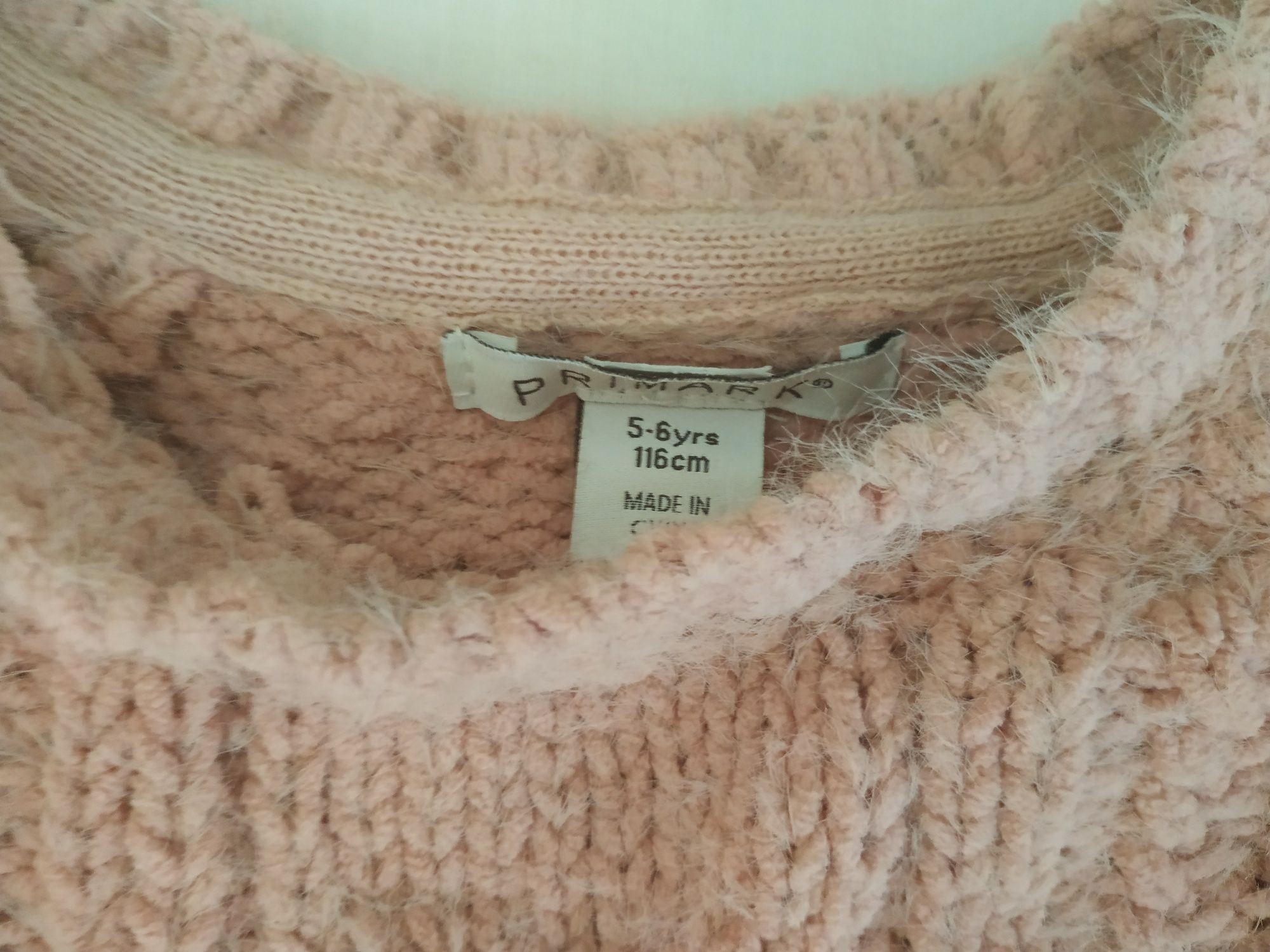 Camisola de malha cor de rosa