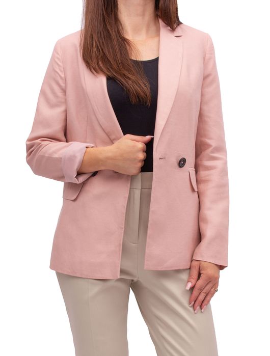 Marynarka Damska Żakiet Damski Lniany Elegancki 36