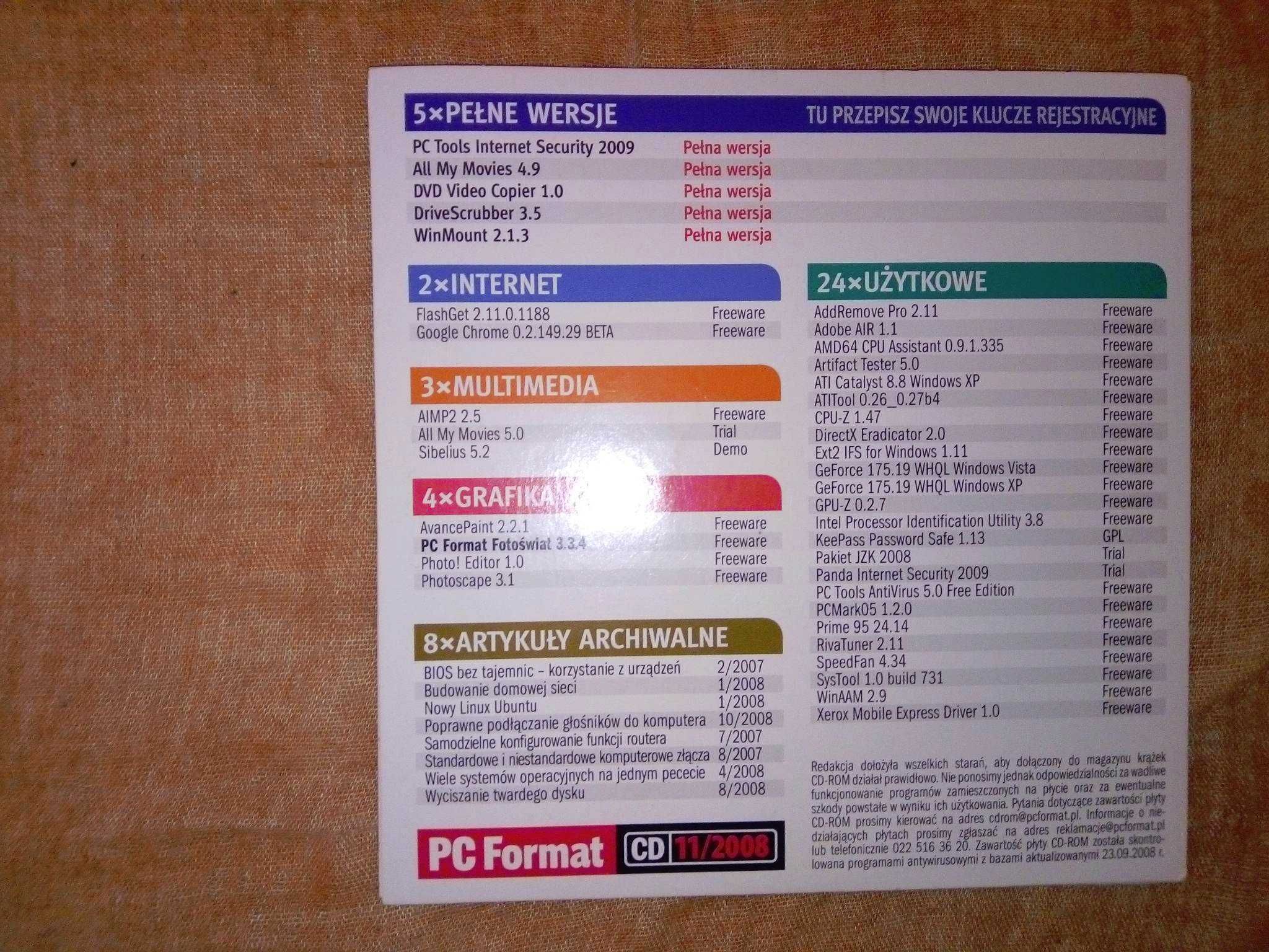PC Format 11 2008 listopad (99) Gazeta + płyta CD Czasopismo