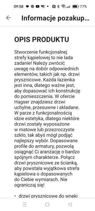 Kabina prysznicowa drzwi przesówne 120 cm