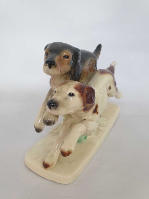 figurka psy gończe porcelanowa mysliwskie