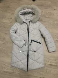 Куртка зимняя пальто на 134-146 бу