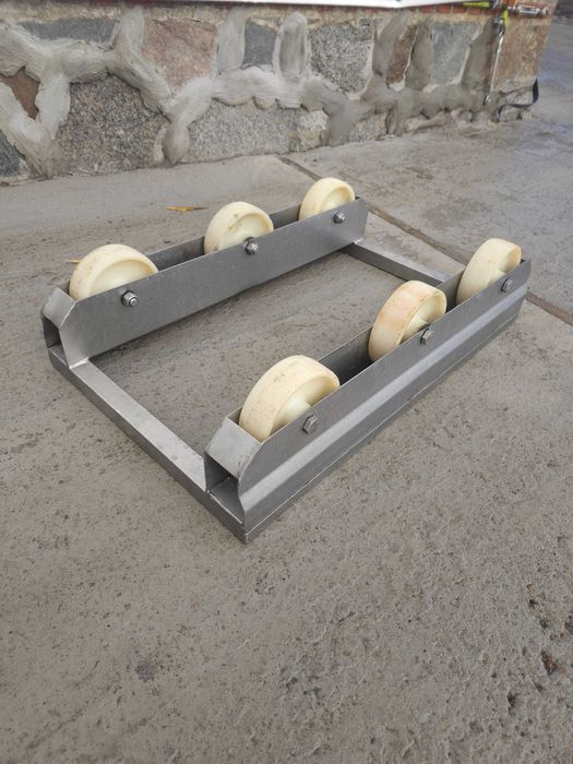 Wózek nierdzewny transportowy pod pojemniki E2,  78szt