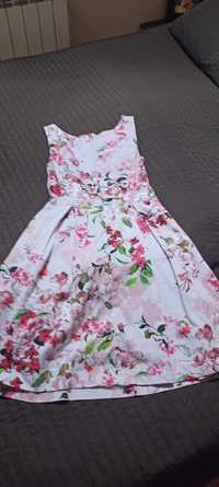 Sukienka Orsay 36 S damska kwiaty różowa