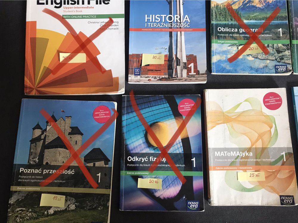 Kompket podręczników liceum mat-inf-ang klasa 1