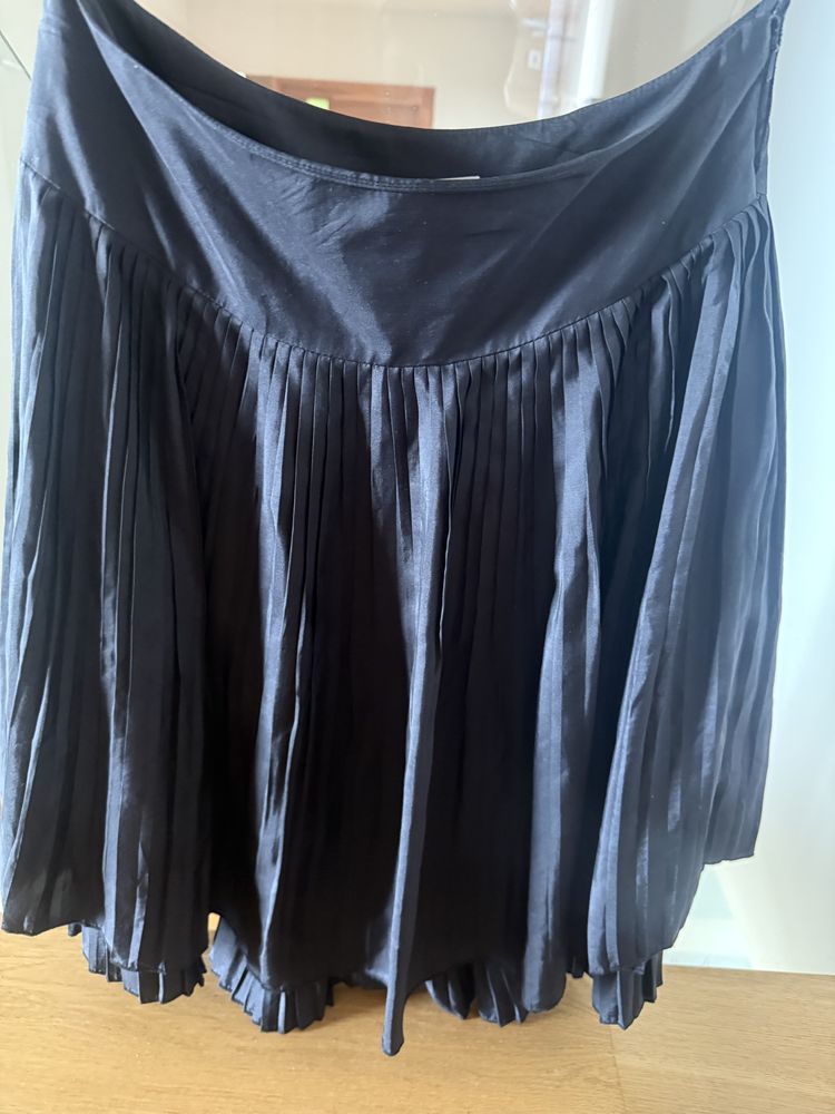 Massimo Dutti spódnica jedwabna, czarna.