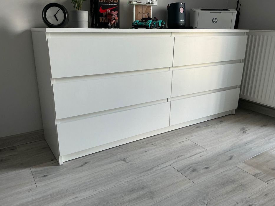 Komoda biała 6 szuflad stan bardzo dobry