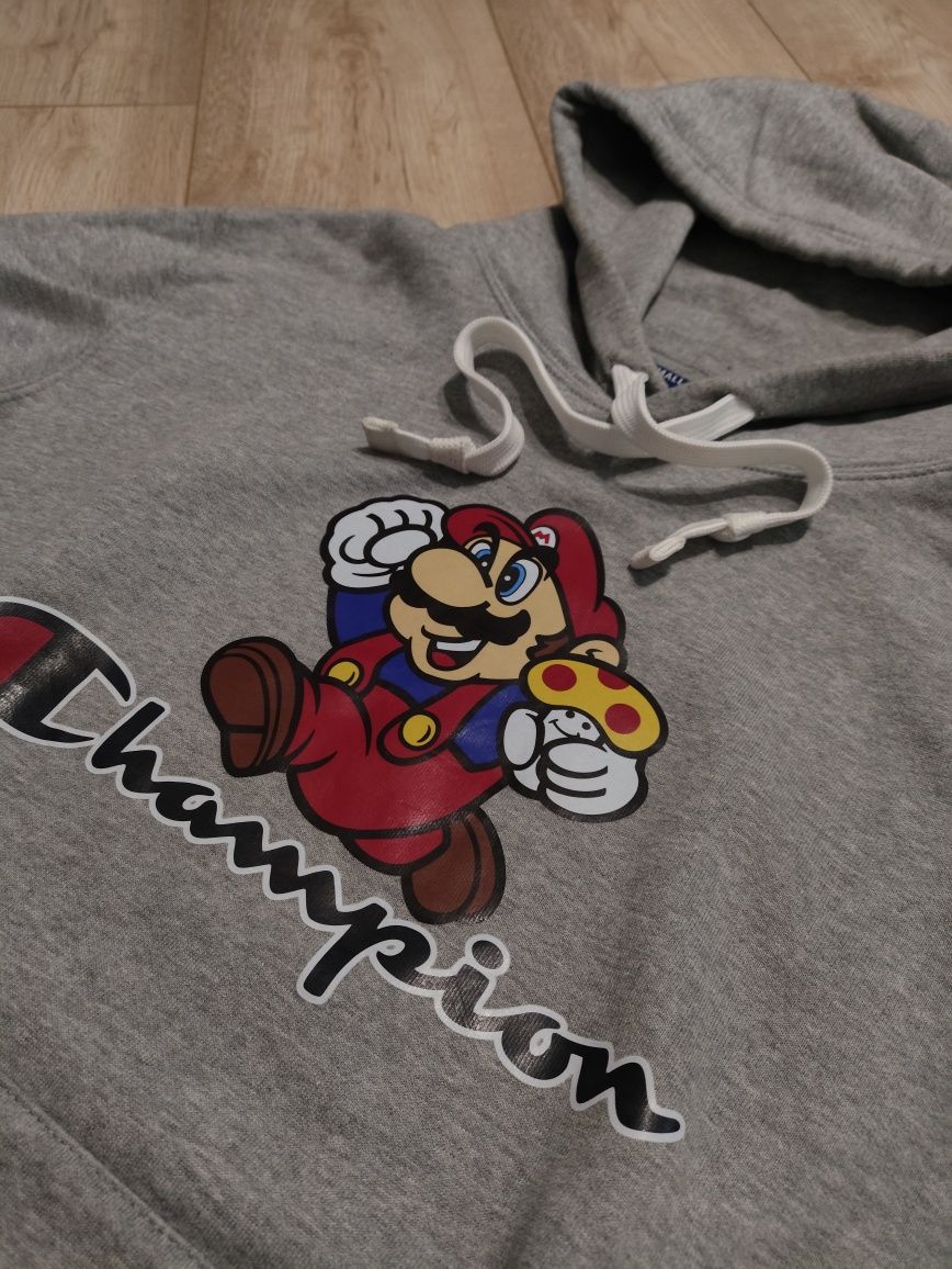 Bluza Champion Nintendo Super Mario Bross X Oryginalna Rozmiar S Szara