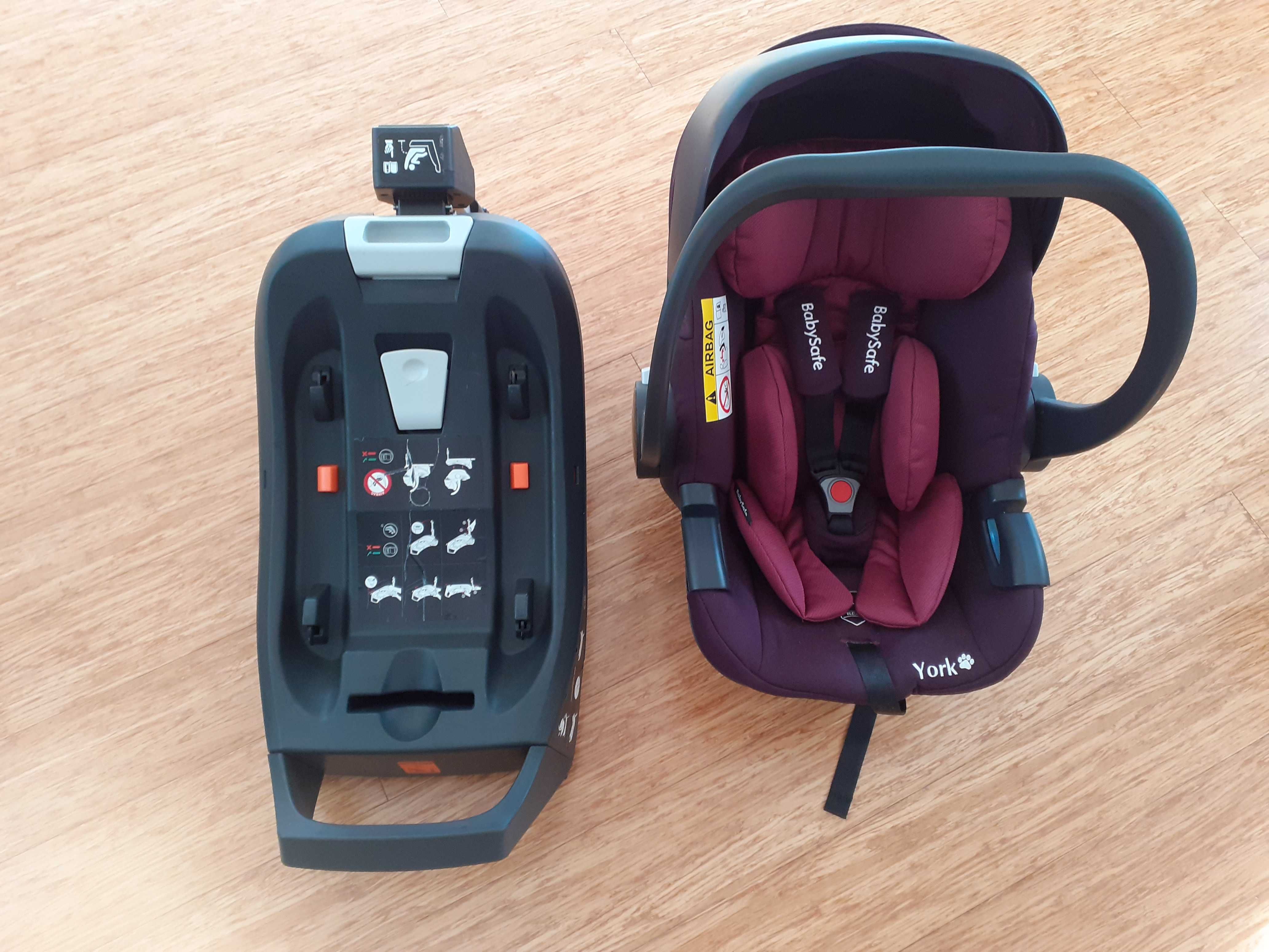 Fotelik BabySafe York z bazą Isofix 0-13 kg