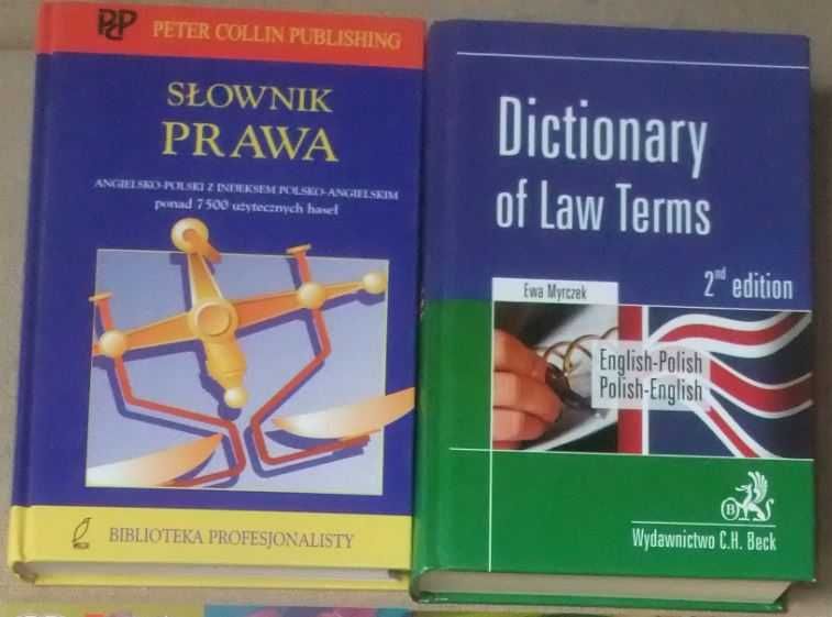 Słownik prawa Angielsko-polski Dictionary of law terms zestaw słowniki