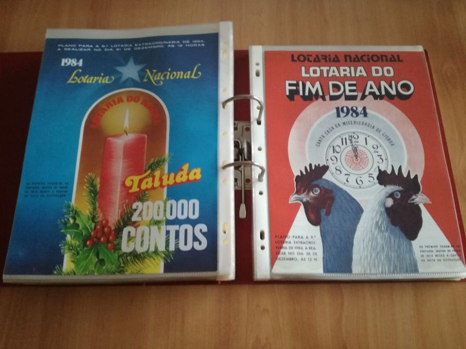 Vendo RARA coleção com 290 posters antigos de lotaria da santa casa