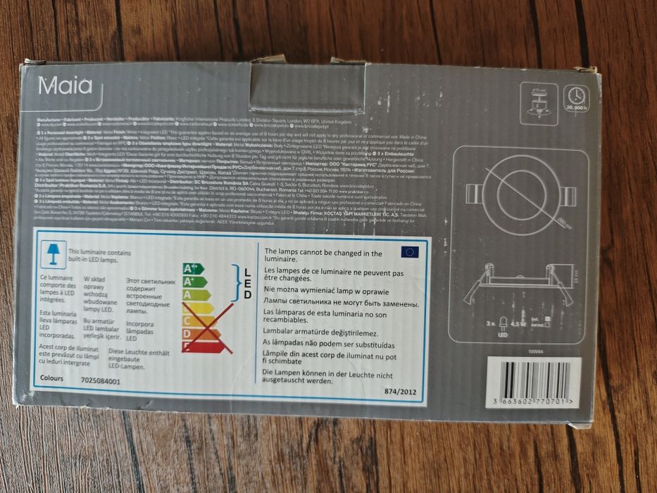 Lampy oczka x3 szt. 210 lm, 4000K Colours Maia LED - NOWE