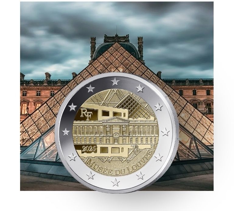 Moeda proof "Museu do Louvre" 2025