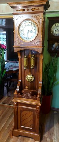 Przepiękny zegar stojący LFS neorenesansowy XIX w.