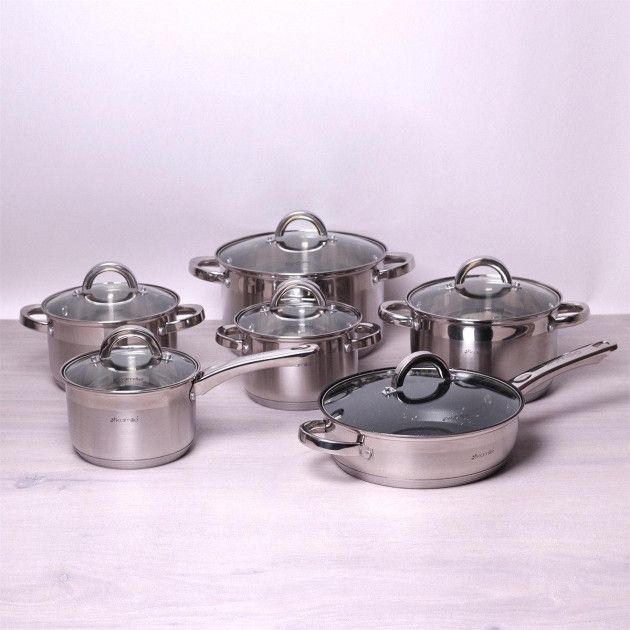 Набор посуды 12 предметов матовый, тяжелый ( Польша, ) . Kamille