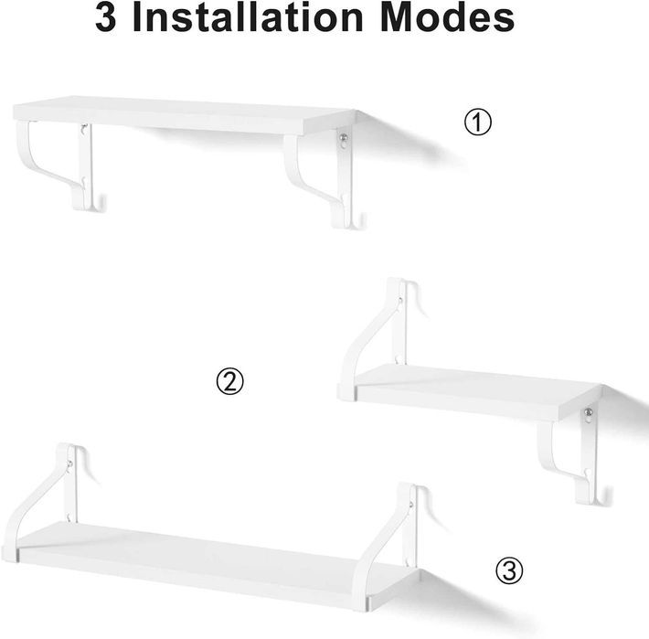 Nowe półki ścienne / półka / 3 szt / 23, 33, 43cm / białe !1751!