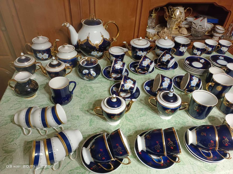 Сервизы ,посуда , чашки . Кобальт СССР.