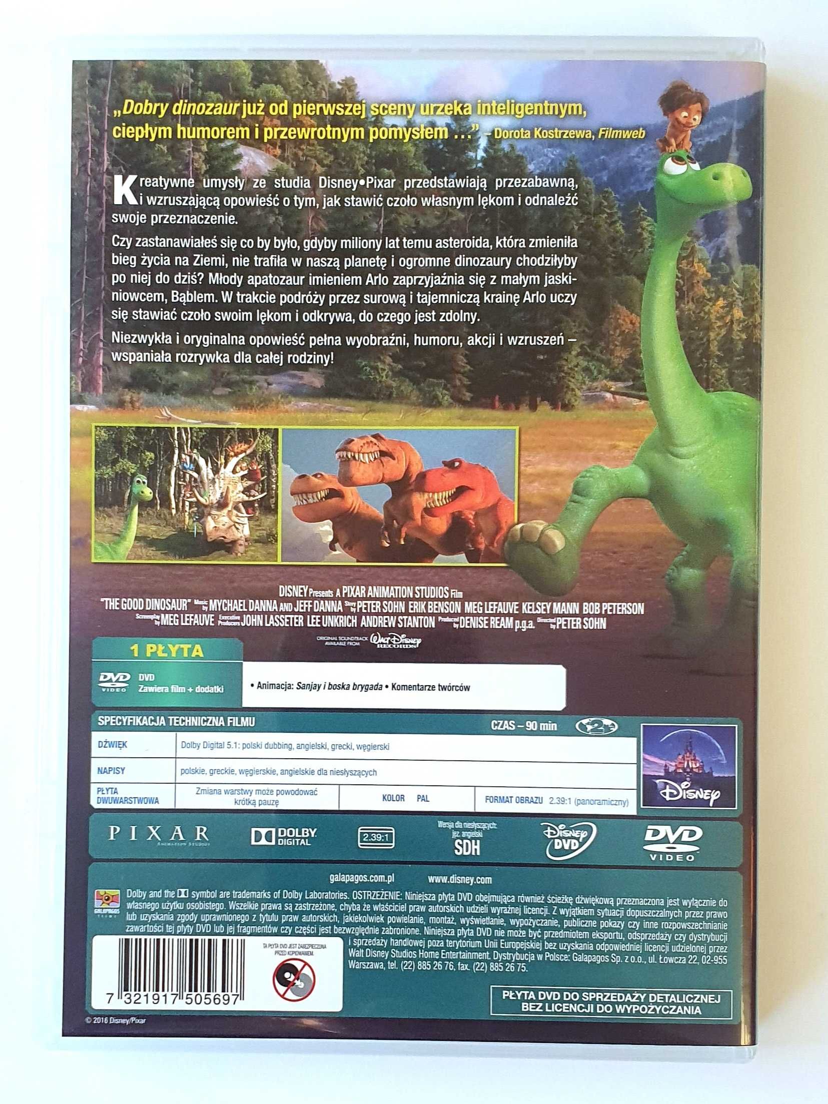 Dobry Dinozaur, Disney Pixar Studio, płyta DVD