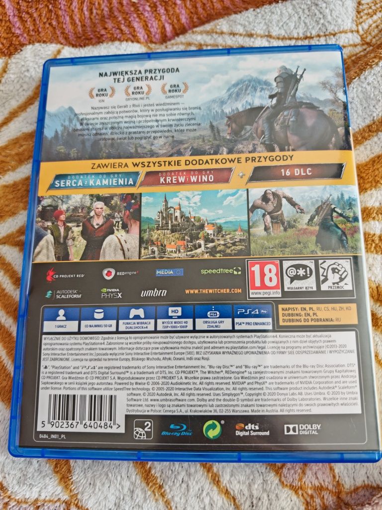Wiedźmin 3 edycja gry roku ps4 PlayStation 4