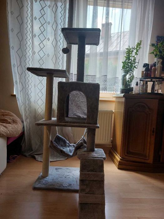 NOWY Drapak Dla Kota Legowisko Domek Budka Solidny Duży XXL Wysoki