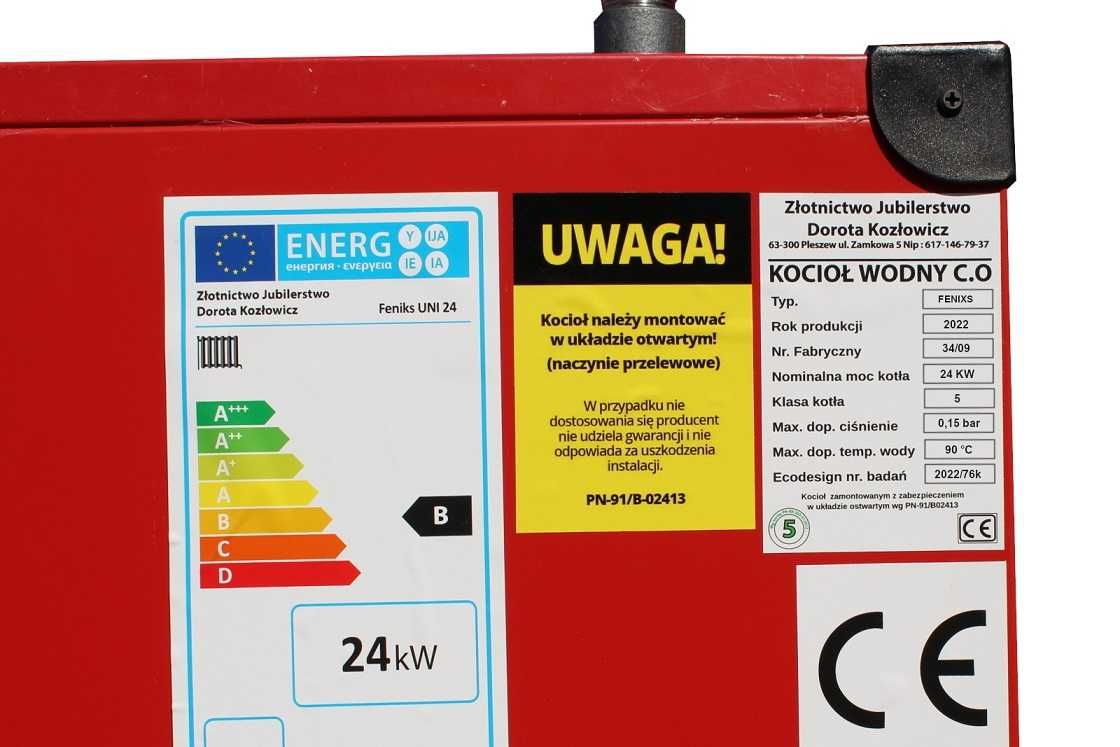 KOCIOŁ Węgiel 24 kW. Klasa 5 Piece KOTŁY Drewno Chrust Zasypowy