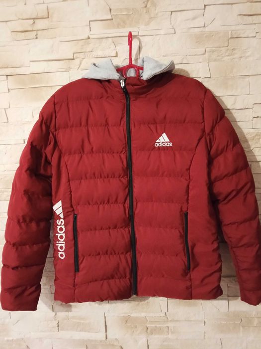Ciepła kurtka zimowa Adidas puchowa s 164 młodzieżowa