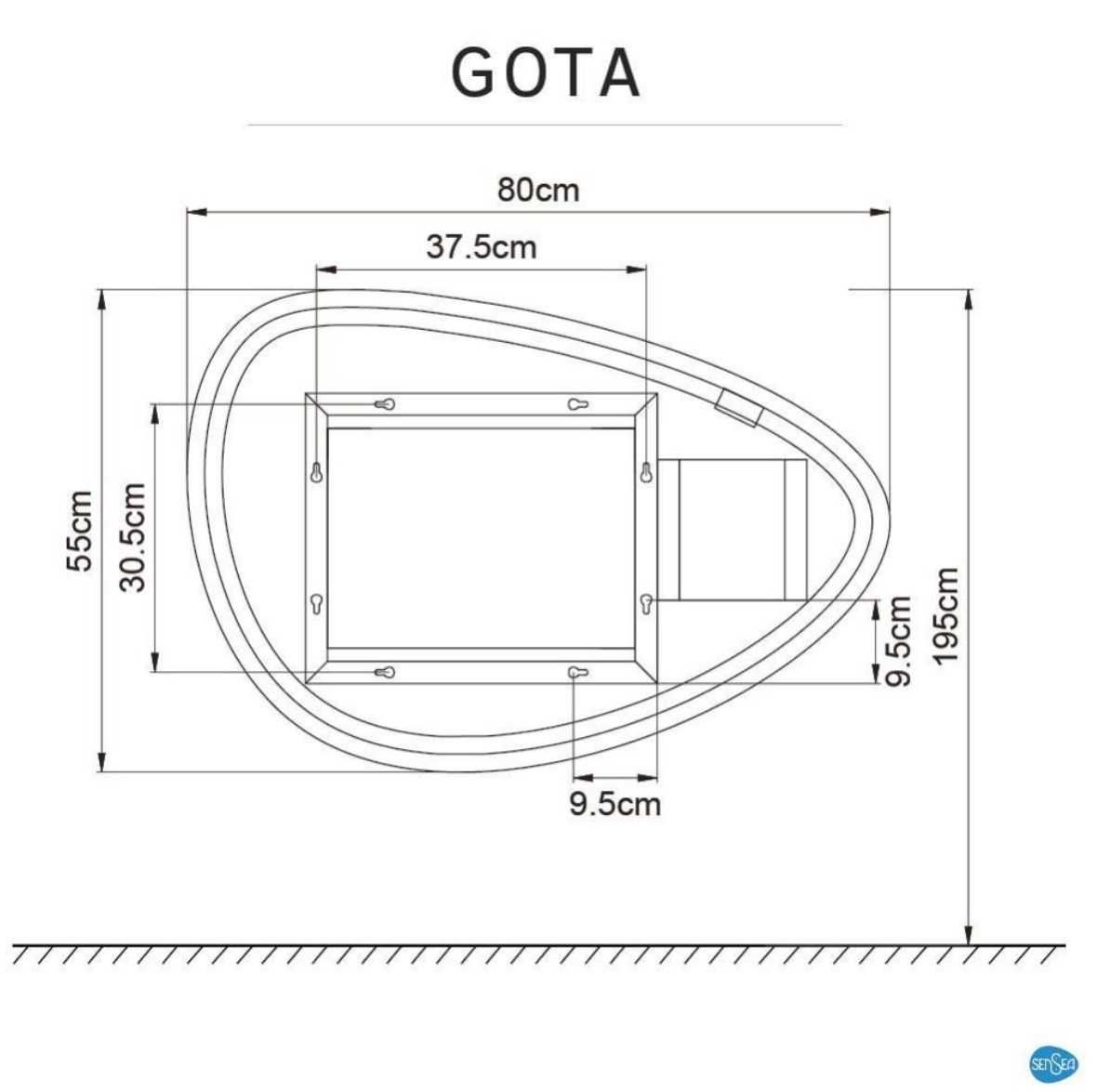 Espelhos de Sensea Gota Led