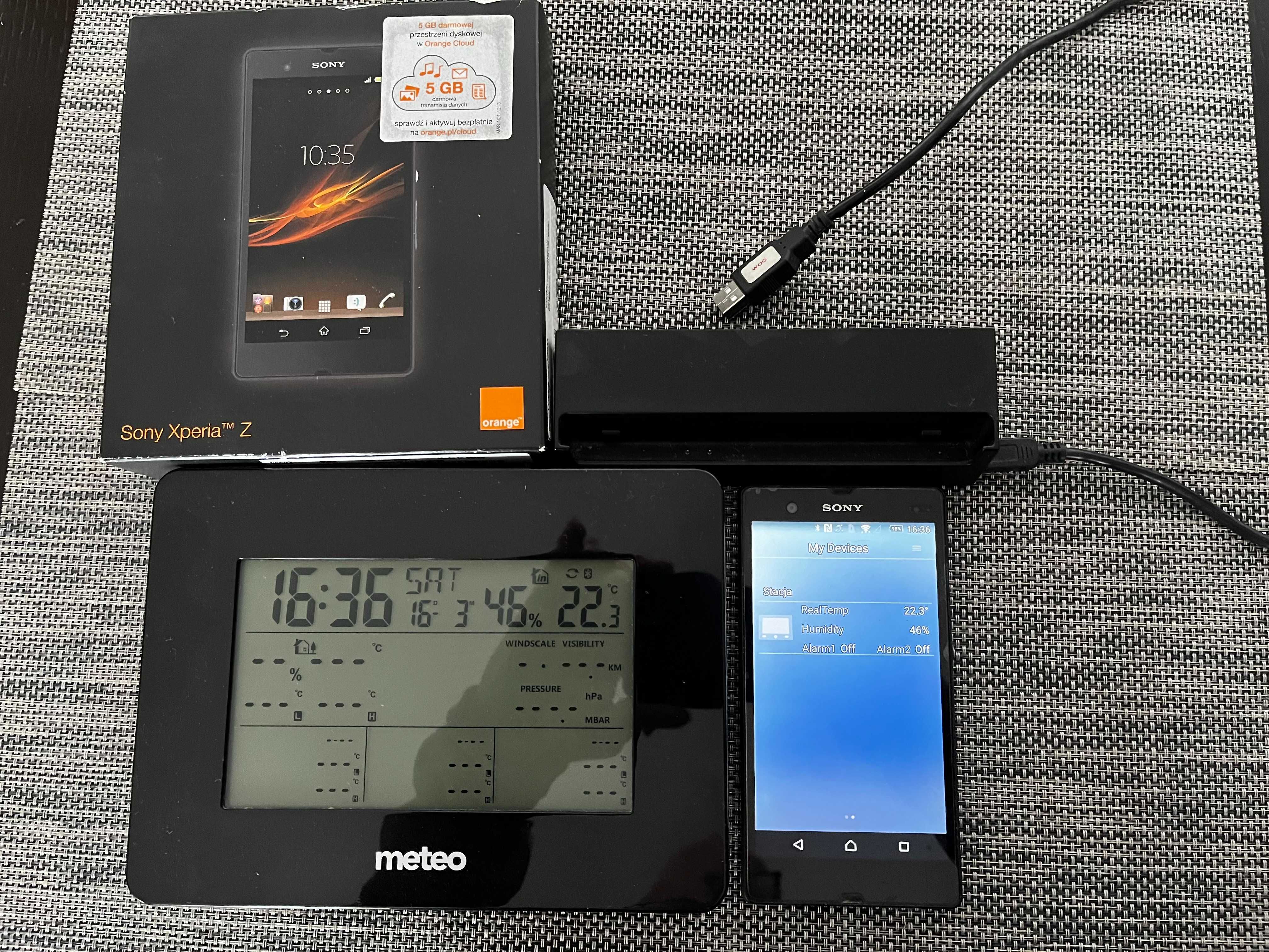 Smartfon Sony Xperia Z i Stacja pogody SP-65