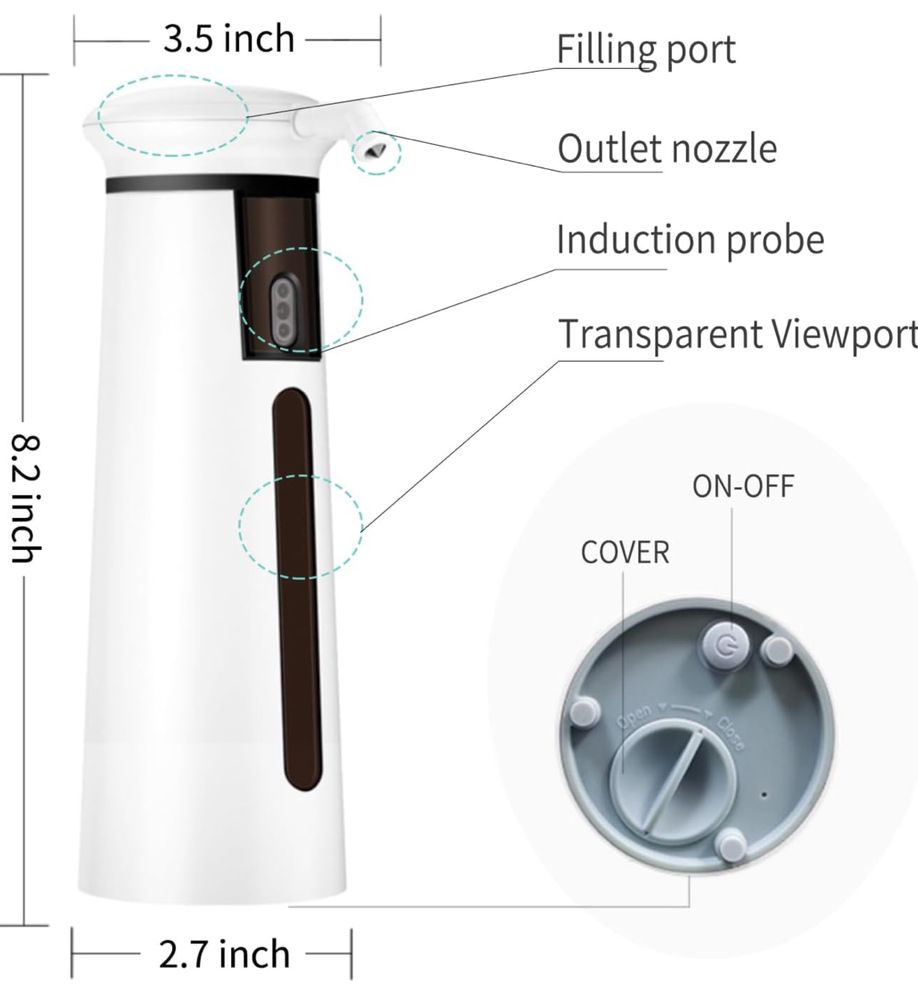 Automatyczny dozownik mydła, 350 ml