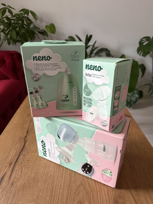 3-gazowy bezprzewodowy laktator Neno angelo,kolektor na mleko/woreczki