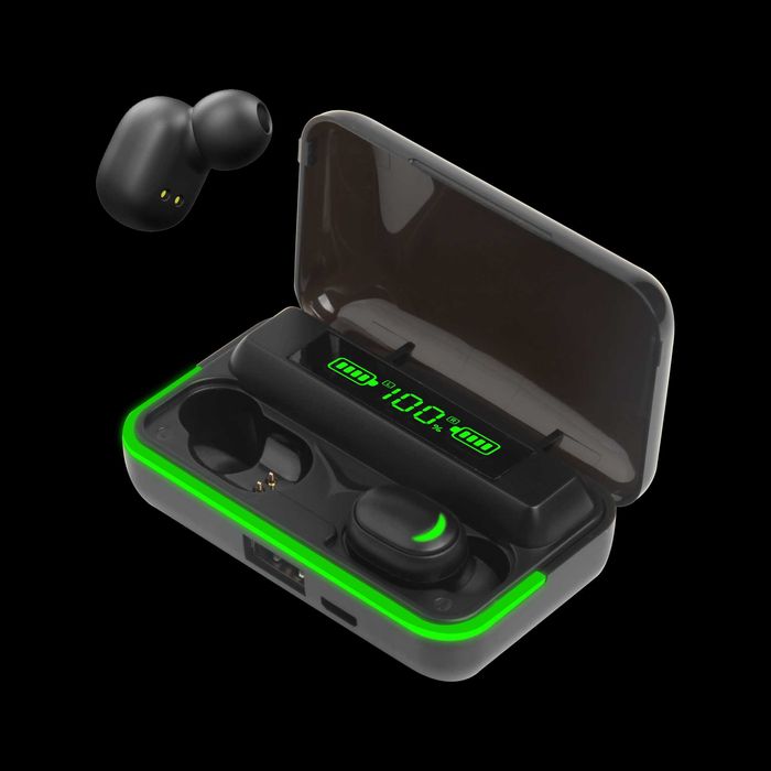 Słuchawki bezprzewodowe dokanałowe z powerbank Rebel SN-E10