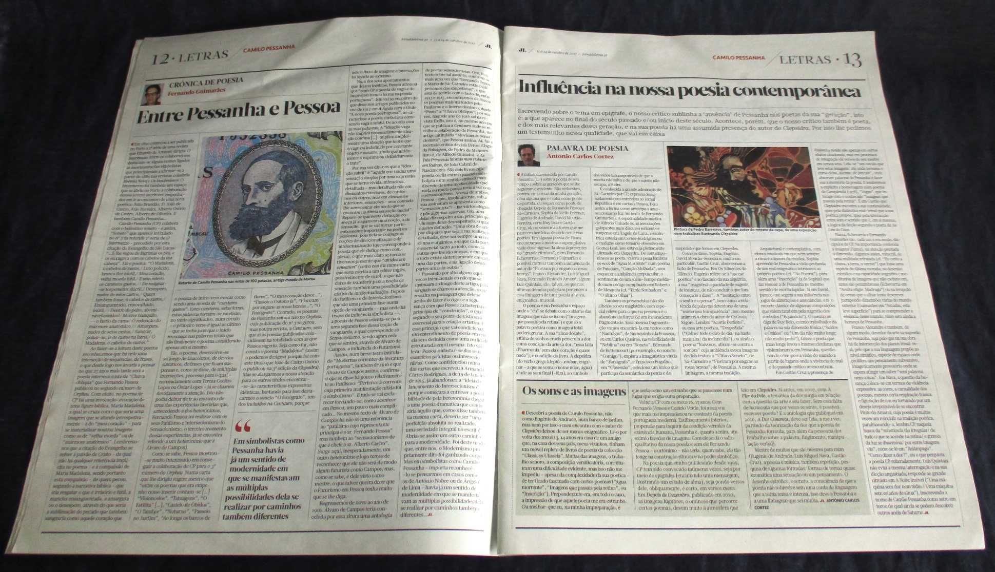 Jornal de Letras Artes e Ideias Camilo Pessanha