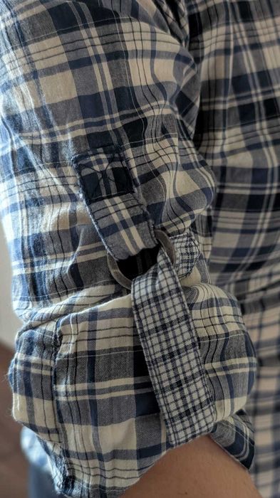 camisa azul aos quadrados da marca Salsa
