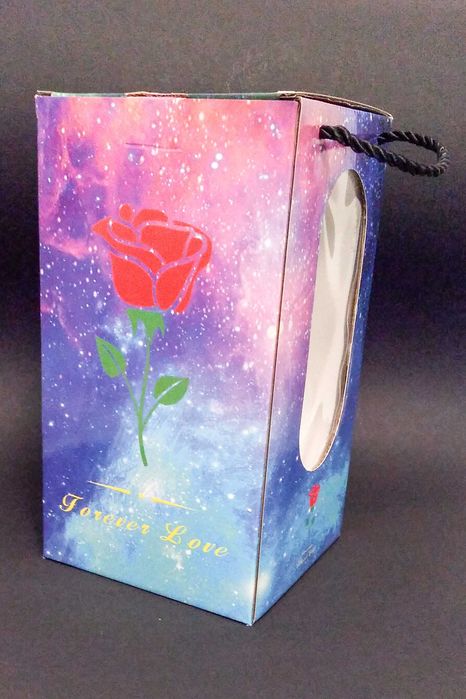 Cudowna Róża w Szkle Podświetlona Prezent Dla Dziewczyny DZIEŃ MATKI