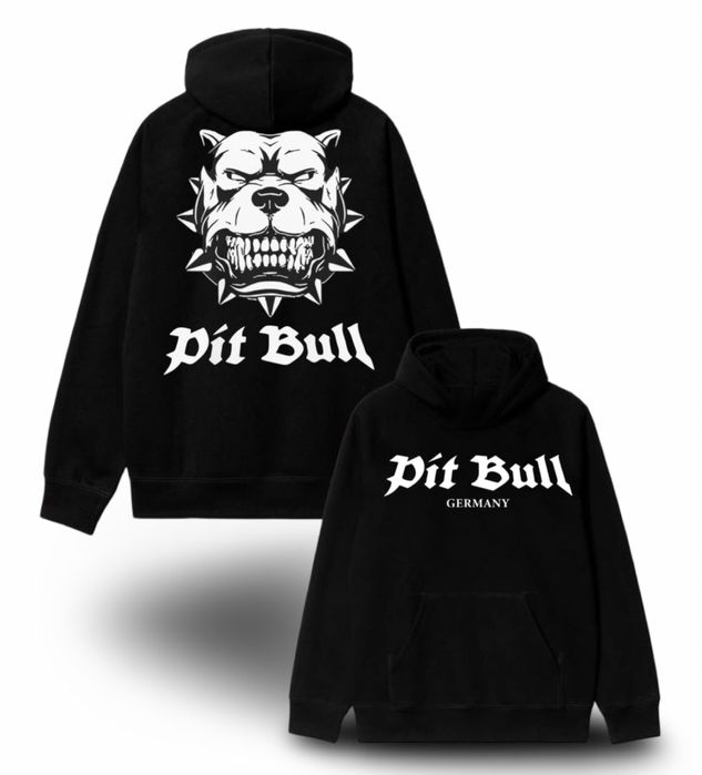 Худи Pit Bull Germany Casual Logo пит буль черное толстовка Новинка