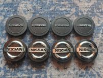 Dekielki alufelgi Mazda Nissan czarne 60mm x 57mm komplet