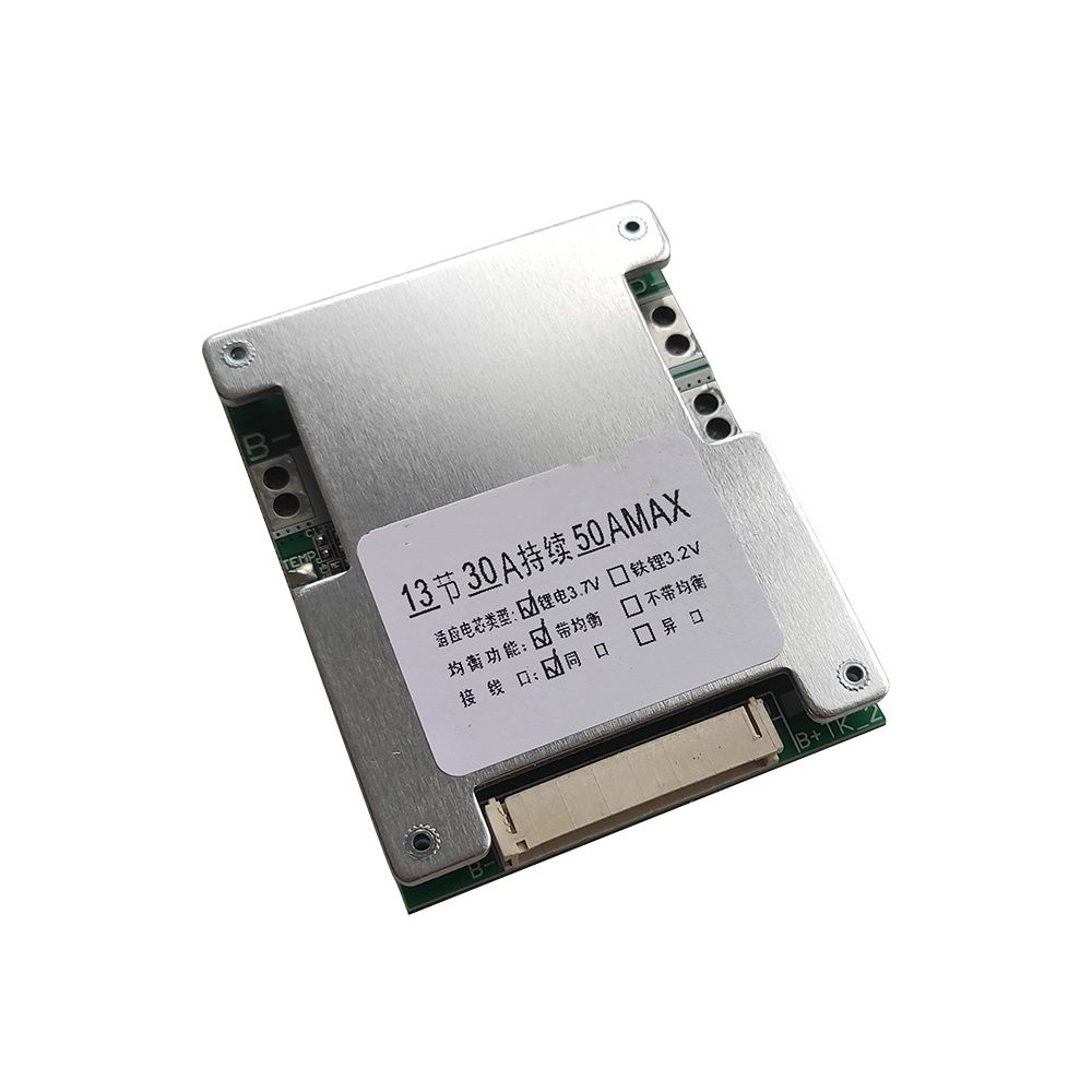 Плата BMS 13S 48V (30А) 50A для  Li-ion акумуляторів