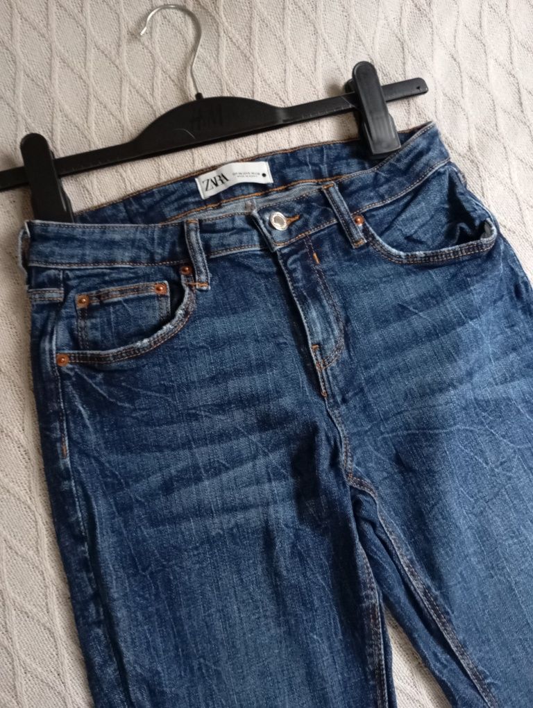 ZARA 38r ciemnoniebieski jeansy skinny