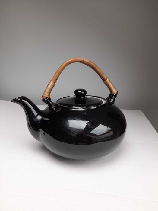 Dzbanek imbryk ceramiczny na herbatę czarny 1200ml