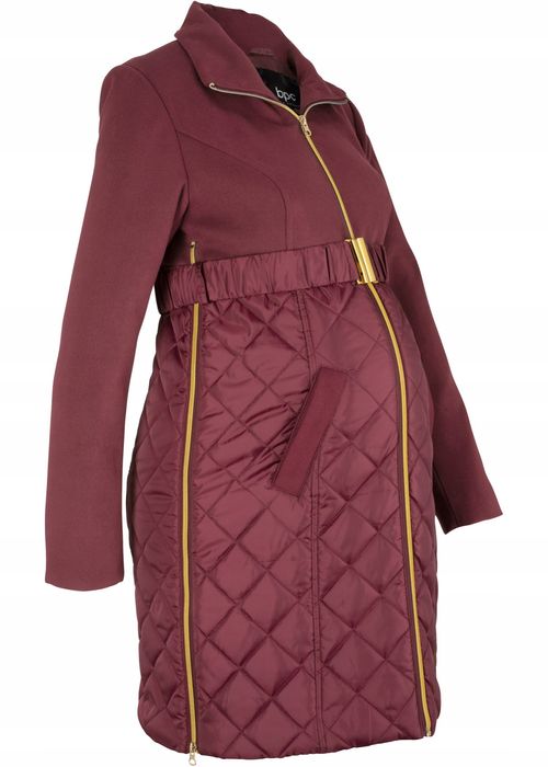 B.P.C płaszcz ciążowy pikowany bordowy 36