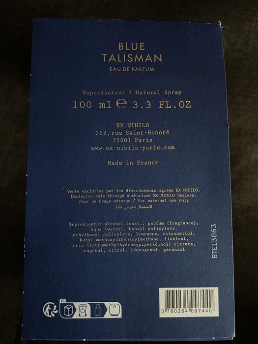 Парфум Ex Nihilo Blue Talisman, новий флакон