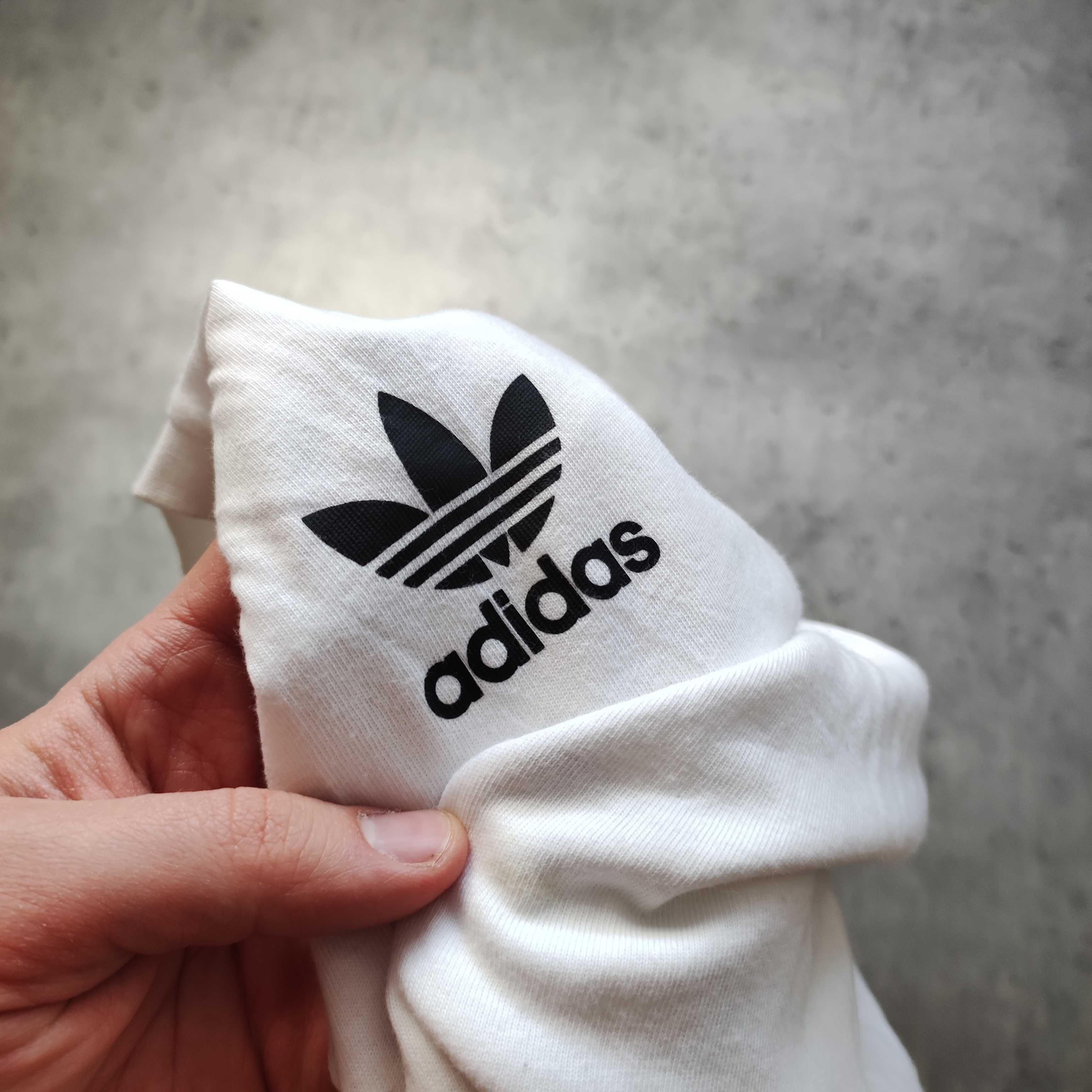 MĘSKA Koszulka Bawełna PREMIUM Sport Casual Adidas Duże Logo Plecy