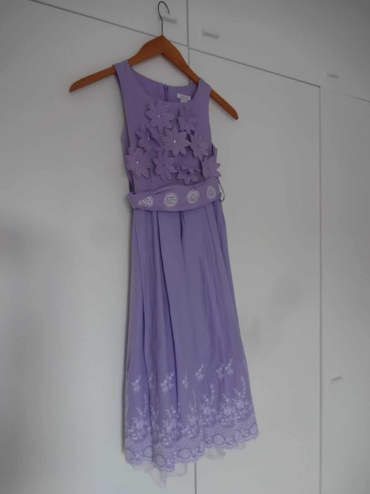 sukienka 140 cm Wójcik ,,liliowa  bryza'' .-komunia i inne party