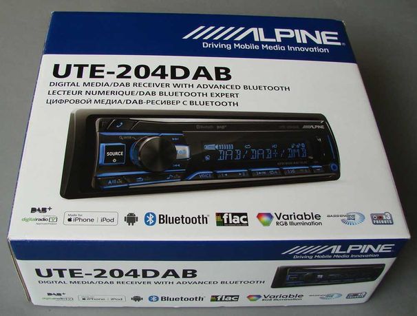 Radio samochodowe ALPINE UTE-204DAB nowe gwarancja usb mp3 bluetooth