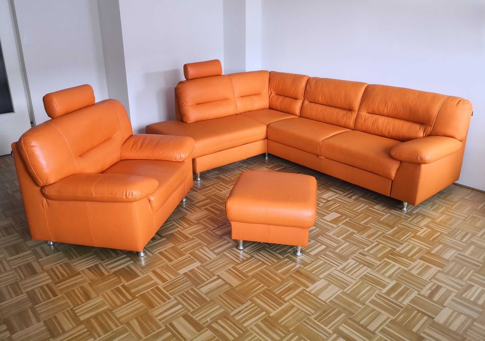 Продаю кожаный угловой диван Helvetia - кресло Agata Meble.